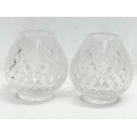 A pair of Irish crystal vases. 12x15cm