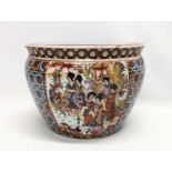 A Chinese pottery jardiniere. 27x19.5cm