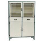A 1950’s painted kitchen cabinet 120x38x176cm