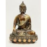 A late 19th century bronze Medicine Buddha. 18x24.5cm