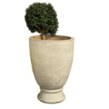 A large terracotta garden planter. 54x78.5cm