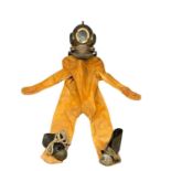 An authentic early 20th century Deep Sea Divers suit.