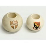 2 late 19th century stoneware match striker holders. MacIntyre Burslem.