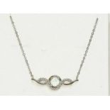 A ladies silver necklace by Praymos