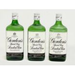 3 bottles of Gordon’s Special Dry London Gin. 70cl.