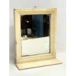 A Victorian gents shaving mirror, with original paint. 26x10x31cm