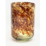 A vintage Mdina ‘Tortoiseshell’ pattern glass vase. 11.5x17.5cm.