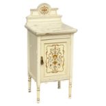 A late Victorian bedside cabinet with original paintwork. Circa 1880. 43.5x39x96cm