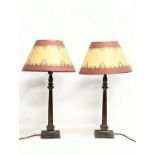 A pair of table lamps. 55cm