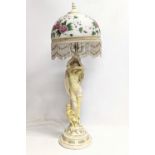 A vintage ornate table lamp. 74cm