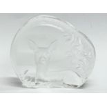 A vintage Swedish glass paperweight by Mats Jonasson. 12x10cm