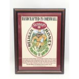A Heligan Honey, Skinner's Fine Cornish Ales advertising print. 28x38.5cm