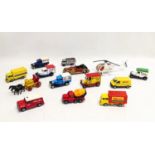 A quantity of model toy cars and vehicles by Corgi, Matchbox, Lledo, etc.