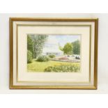 A watercolour painting by E. V. Gorman. Botanic Gardens. Painting measures 33x23cm. Frame 55x44cm.