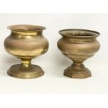 2 early 20th century brass planters. 24x24cm