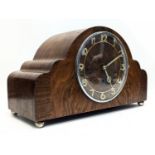 A vintage Art Deco mantle clock with pendulum. 36x21.5cm