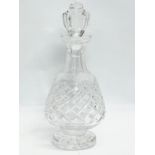 A large Waterford Crystal ‘Boyne’ pattern decanter. 31cm.