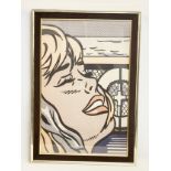 A large vintage Roy Lichtenstein print. 70x100cm