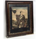 A large 19th century decoupage print of Irish Patriot, Robert Emmet. 75x91cm