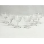 A set of 6 Cavan crystal cocktail glasses. 9x10cm