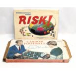 A vintage Casdon Football game with vintage Risk Boardgame.
