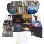 A large collection of vintage vinyl records and LPs, including Elvis Presley, Neil Diamond,