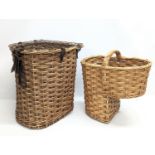 2 vintage bicycle baskets. Largest measures 38x45cm