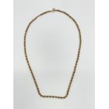 A 9ct gold necklace. 4.46 grams.