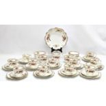 A 40 piece early 20th century Wellington China tea set including 2 cake plates