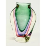 A large Luigi Onesto Art Glass ‘Cobra’ vase, designed for Oball Murano Sommerso. 18x11x26.5cm.