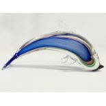 A large Oball Murano Art Glass dolphin. 44x23cm