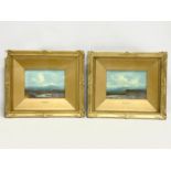 2 late 19th century oil paintings by George Gray. Paintings 18x13cm. Frame 34x29cm