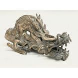 A 19th century Chinese bronze incense burner. 21x10x11cm