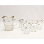 A 1960s Mid Centiry glass drinking set by Pirelli