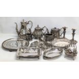 A quantity of late 19th and early 20th century silver plate.