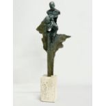 A Josep Bofill style sculpture on stone base. 50cm