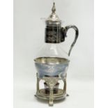 A silver plated coffee carafe. 39.5cm