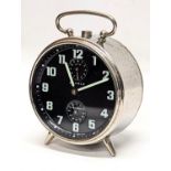 A Mid Century Wehrle alarm clock, made in Germany. 9.5x11cm