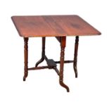 A large good quality Edwardian mahogany Sutherland table. Open 90x89x71cm