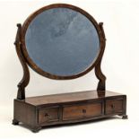 A vintage mahogany table top dressing mirror. 51.5x20x55cm
