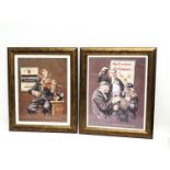 2 framed Guinness and Old Comber Irish Whiskey prints. 25x30cm