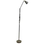 A large Herbert Terry & Sons early 20th century anglepoise machinists floor lamp. 166cm