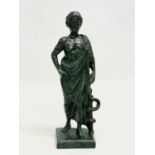 A bronze figure of Asclepius, the god of medicine. 22cm.