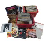 A large collection of vintage vinyl records, LPs, including Neil Diamond, etc.