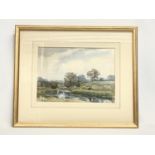 A watercolour by Frank McKelvey. Painting measures 34x24cm. Frame 54x45cm