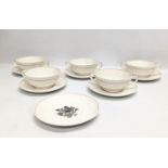 A quantity of "Winchester" Wedgwood Pottery soup bowls and saucers.