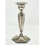 A sterling silver candlestick. Birmingham. 17cm.
