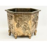 A mid 19th century Japanese bronze jardiniere. 28x25x20.5cm.