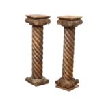 A pair of 19th century pillars. 23x24x90.5cm