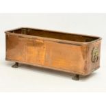 An early 20th century copper planter. 47x13x14cm